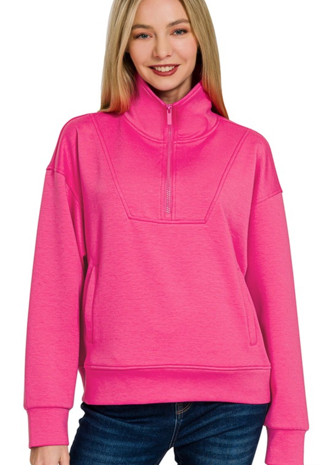 POP OF COZY HALF ZIP