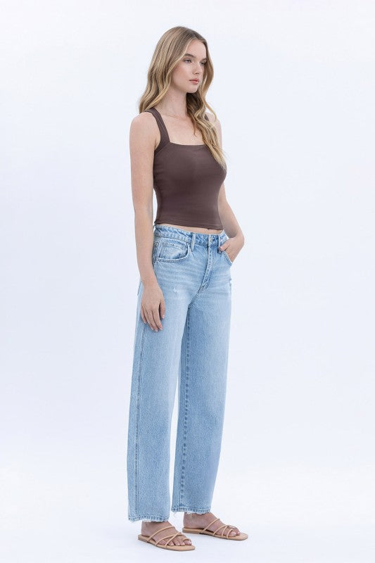 Super High Rise Crop Barrel Jeans