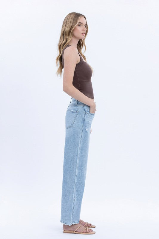 Super High Rise Crop Barrel Jeans