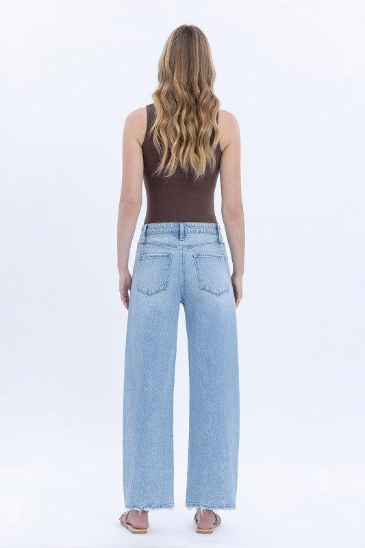 Super High Rise Crop Barrel Jeans