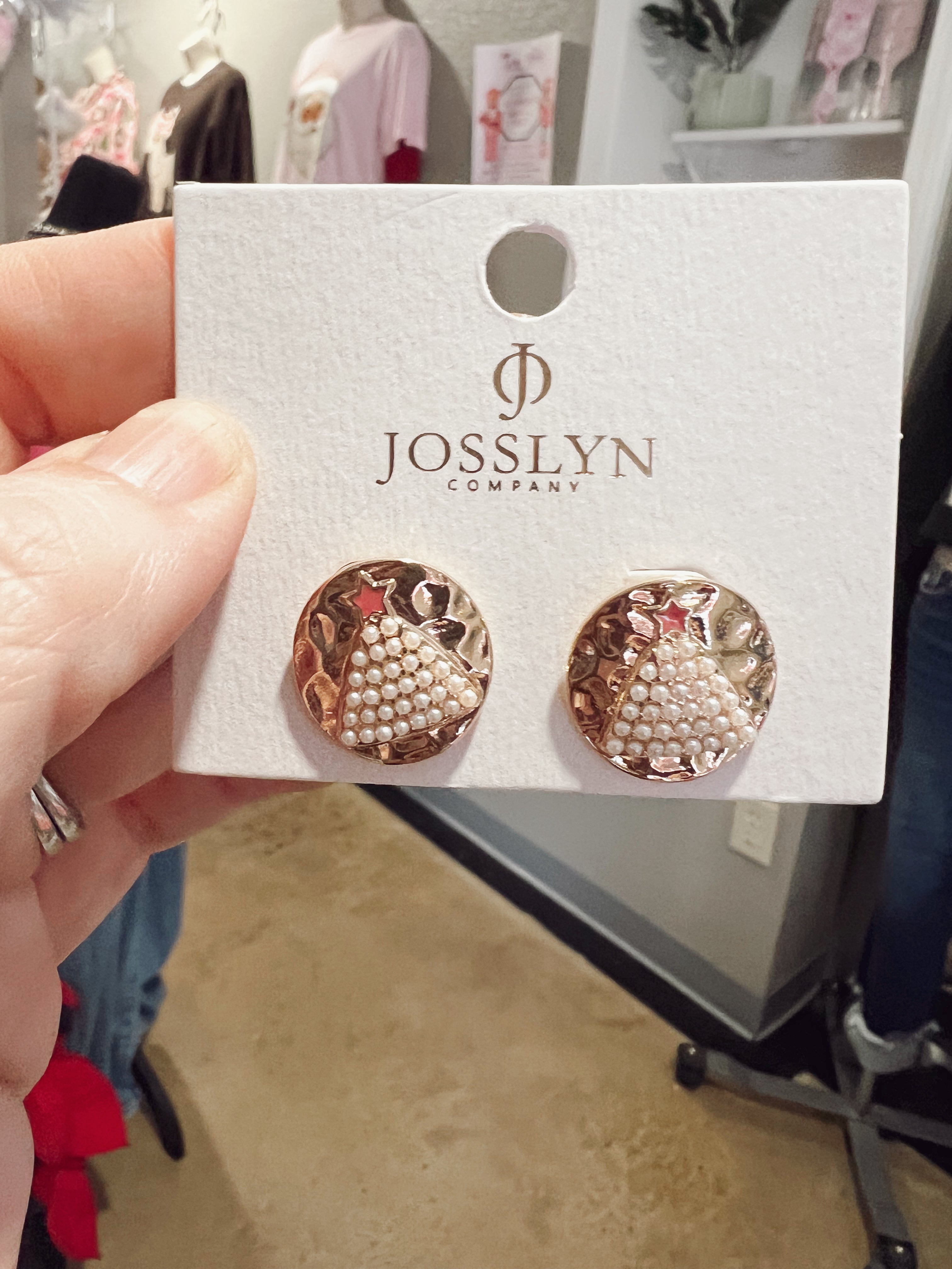 Pearl Christmas Tree Earrings