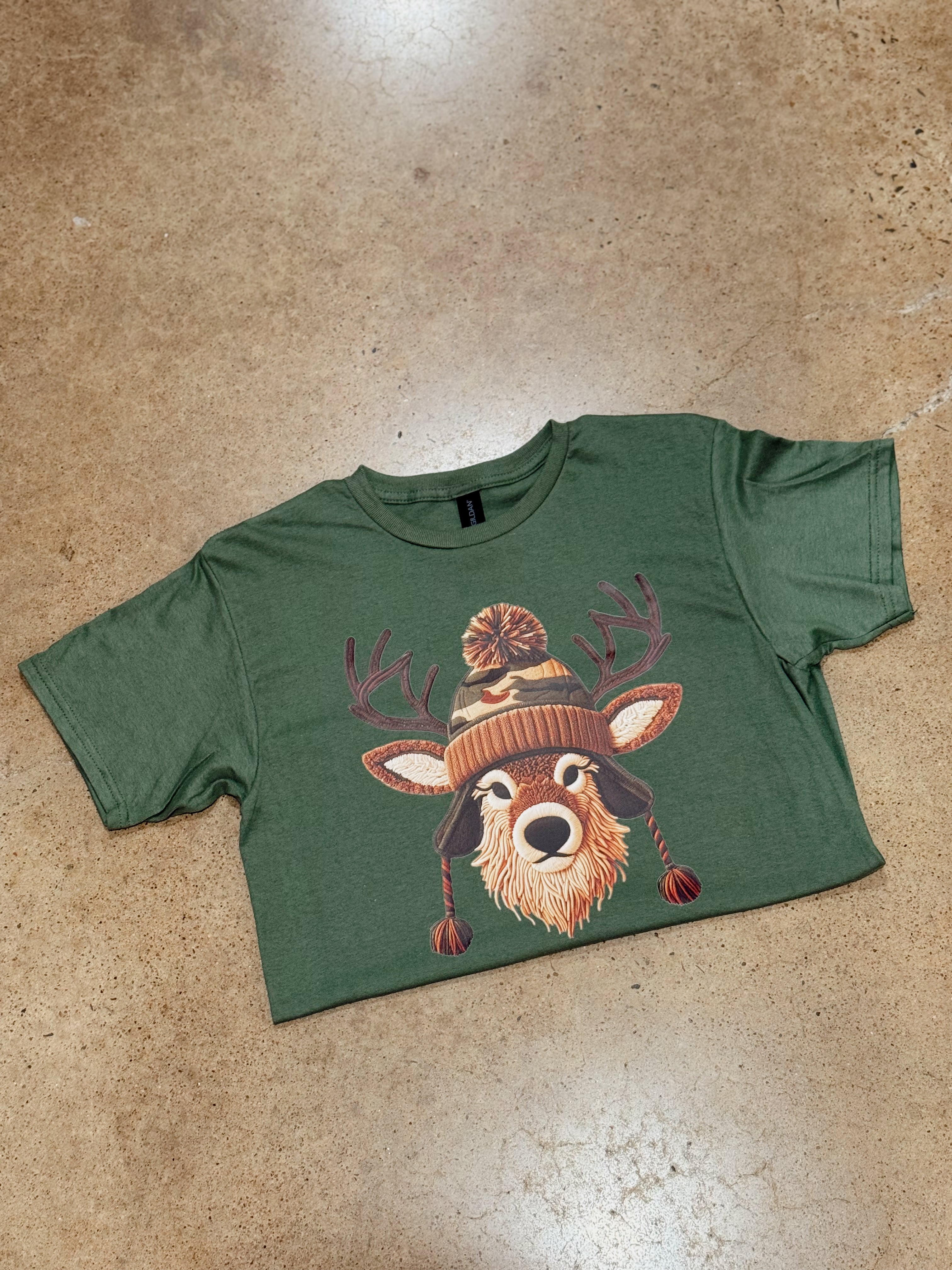 Camo Reindeer Youth Tee