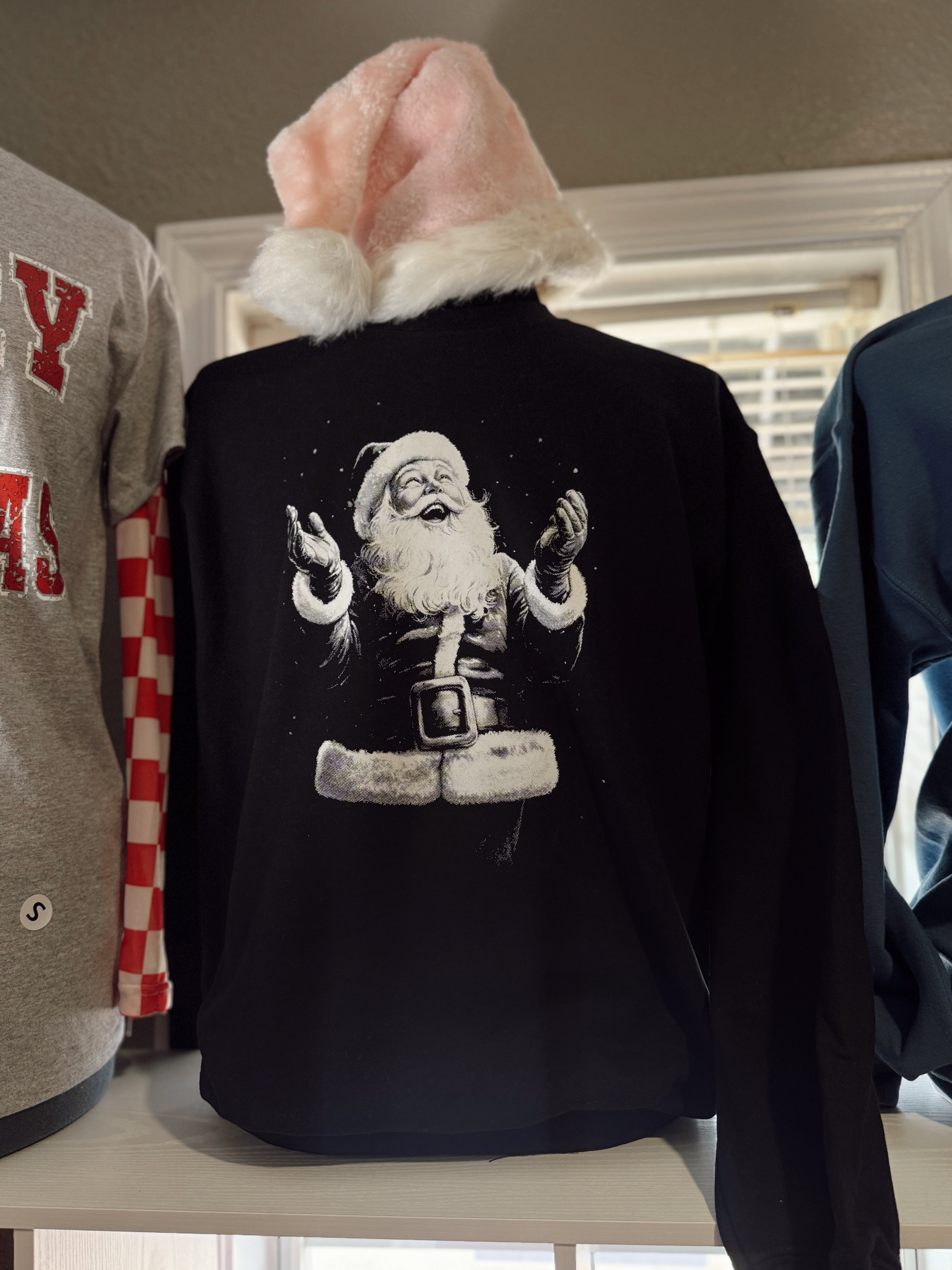 Vintage Half-Tone Santa Sweatshirt