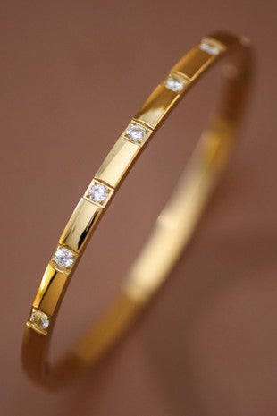 18K NON-TARNISH GOLD RHINESTONE BANGLE