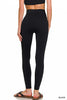 Zenana High waist diamond shape band fleece leggings