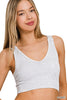 ZENANA RIBBED SEAMLESS PADDED TANK TOP