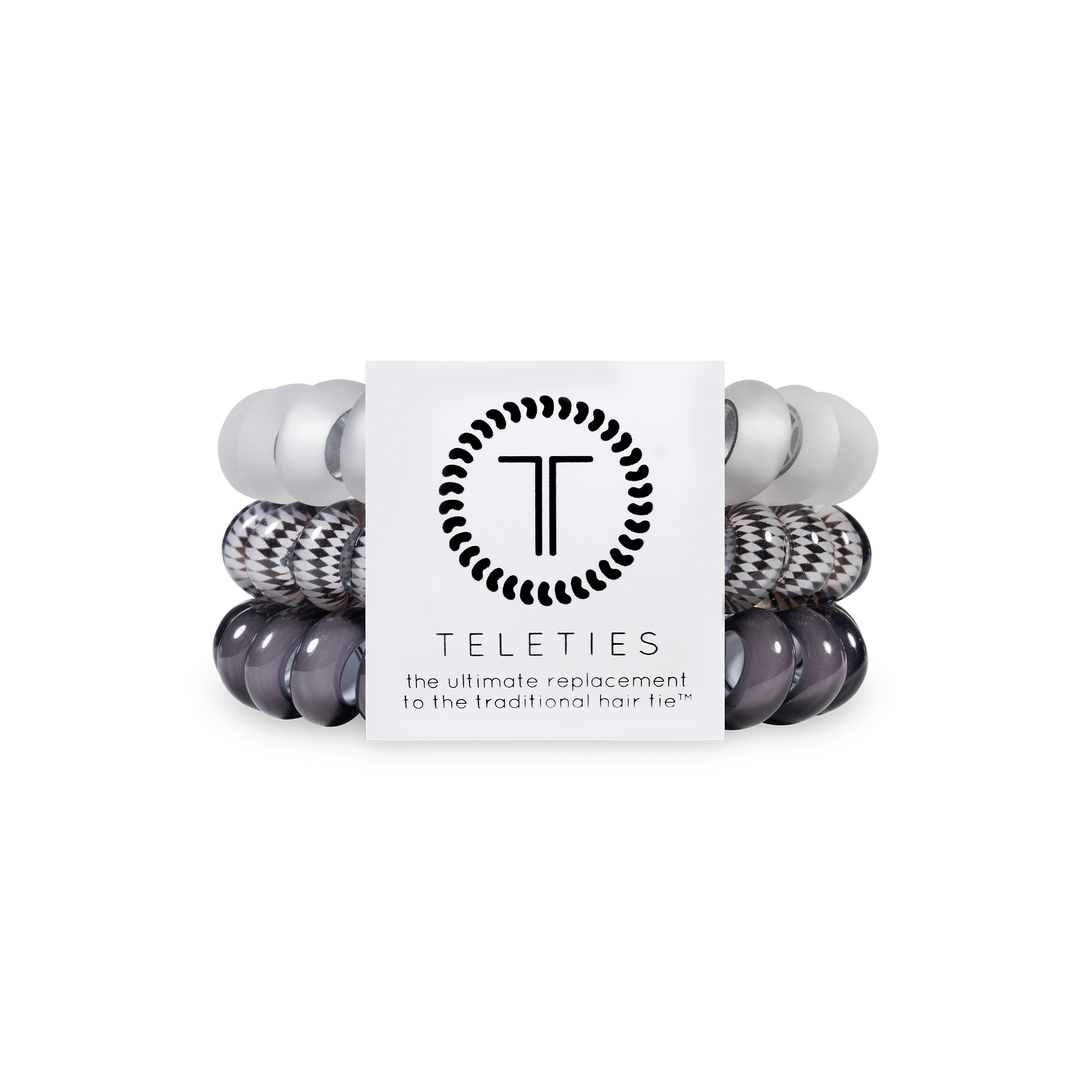 Spiral Hair Coils | Large | Silver Flames Hair Ties