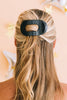 Round Flat Hair Clip | Medium | Midnight Magic black sparkle