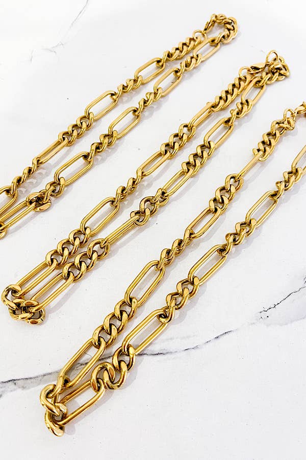 H2O Collection Gold Chunky Link Necklace