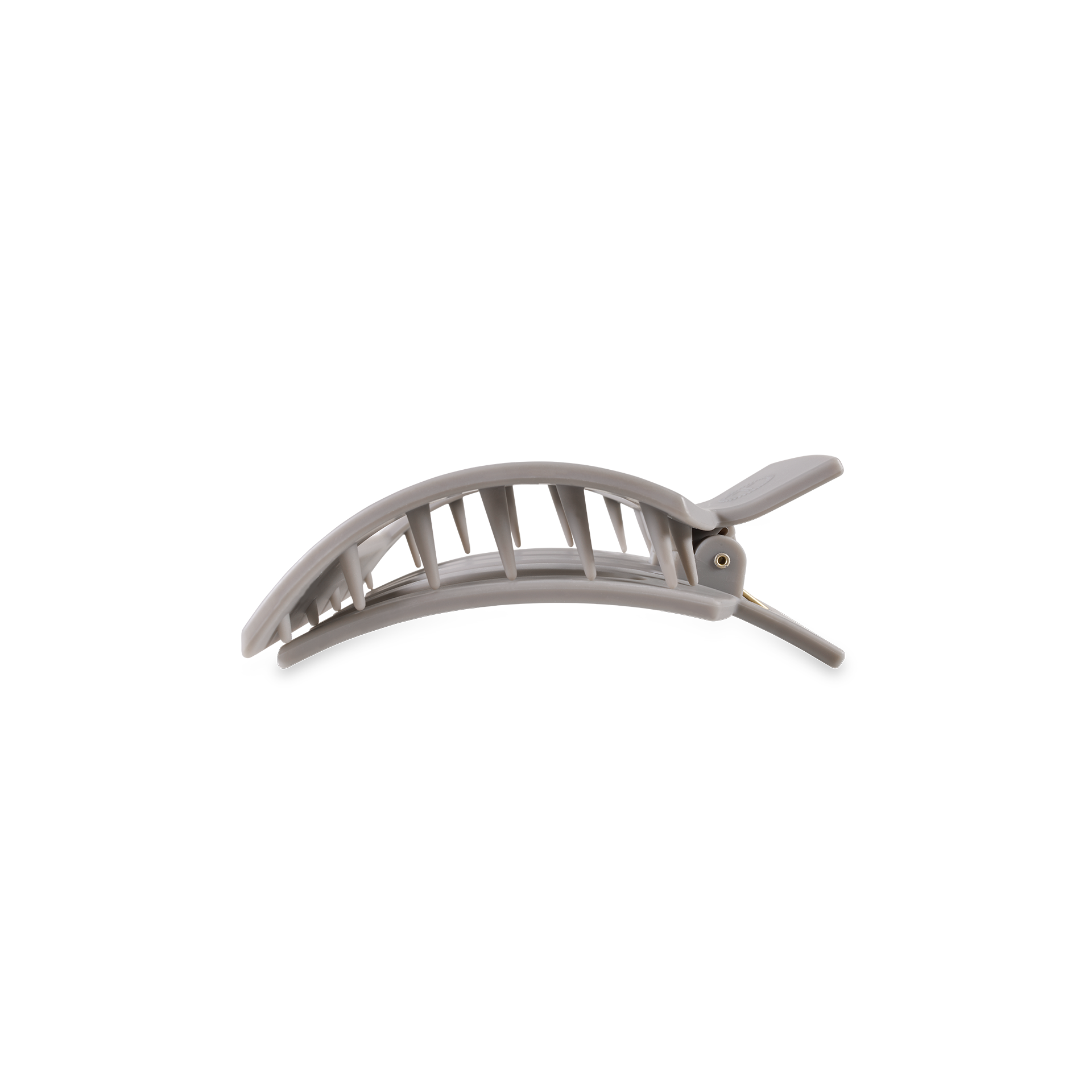 Square Flat Hair Clip | Small | Silver Flames