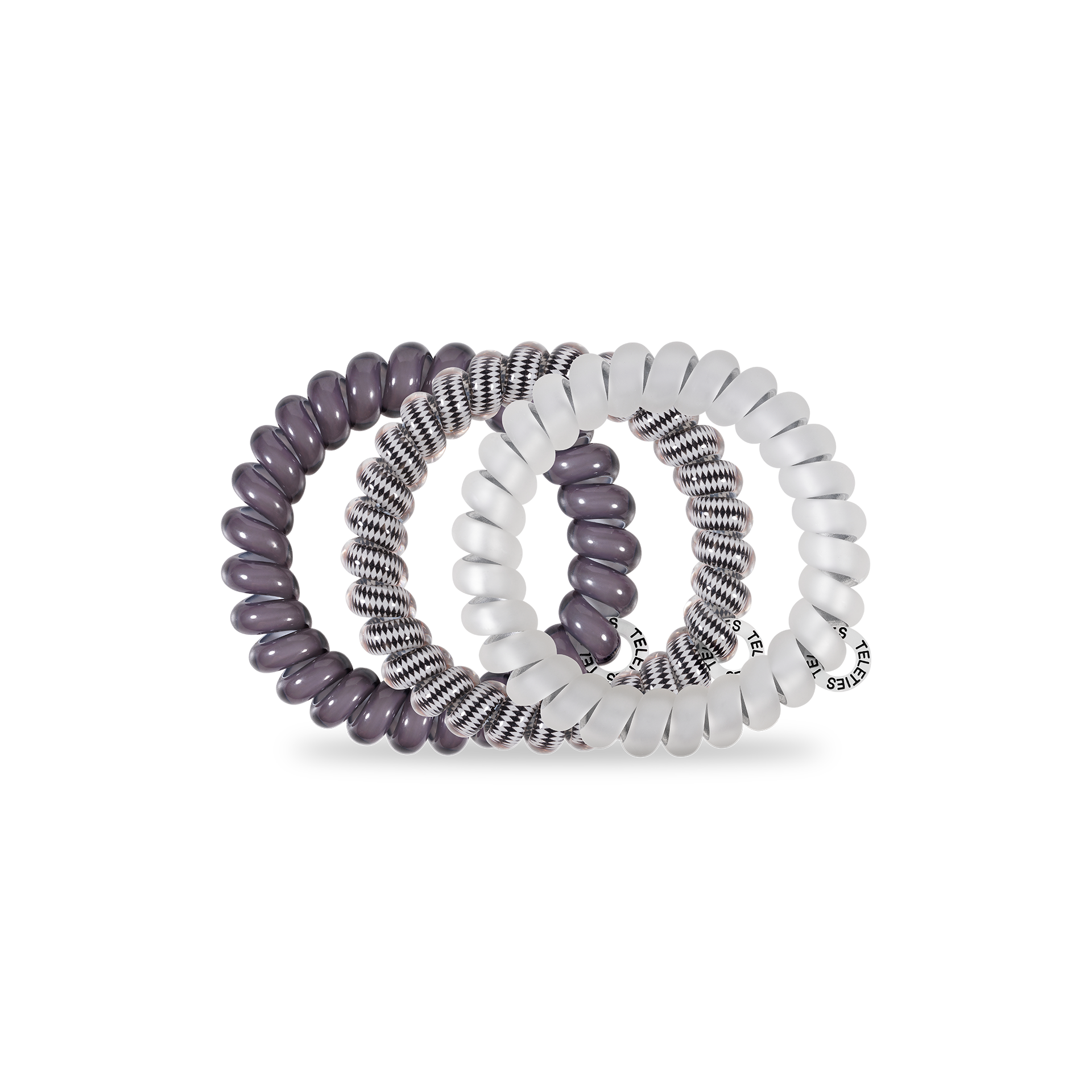 Spiral Hair Coils | Large | Silver Flames Hair Ties