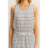 STRIPED ELASTIC WAIST DRESS