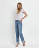 LOVERVET MID RISE CUFFED STRAIGHT JEANS