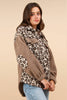 OVERSIZED LEOPARD PRINTED FLEECE JACKET