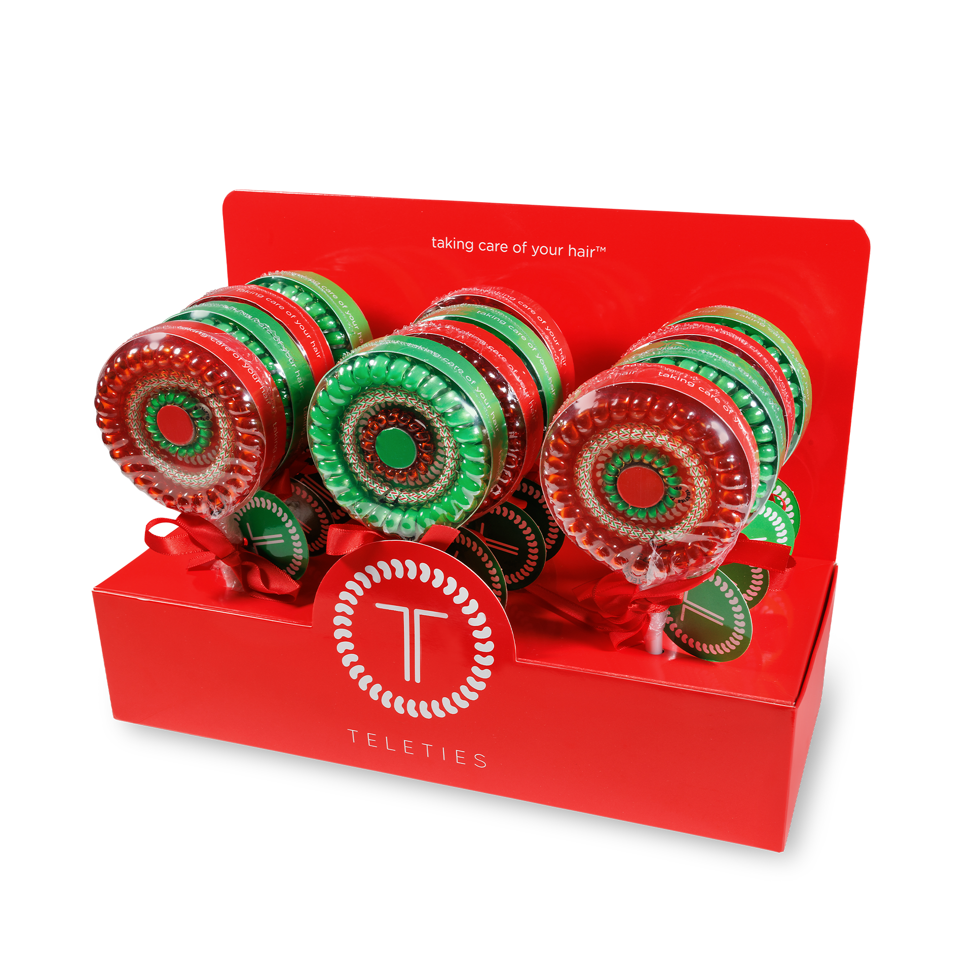 Spiral Hair Coils Holiday Lollipop